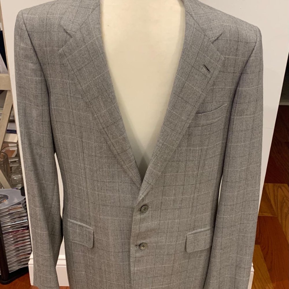 BRIONI HEATHER GRAY BLAZER MADE IN ITALY PALATINO STYLE